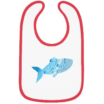 Discover Artsy blue fish Bibs