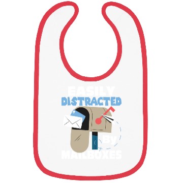 Discover Easily Distracted By Mailboxes Postal Worker Mail Bibs
