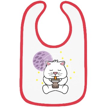 Discover Kawaii Cat Space Pet Lover Gift Bibs