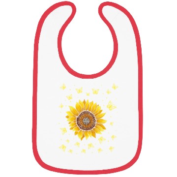 Discover Sunflower Butterflies Floral Women Girls Butterfly Bibs