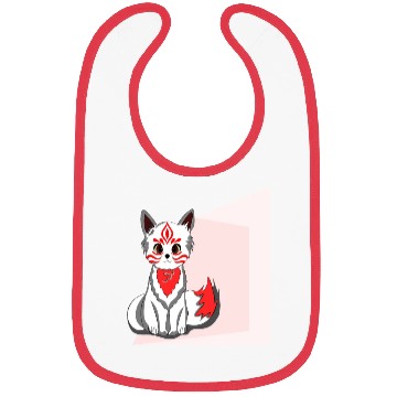 Discover Red Kitsune Fox Bibs