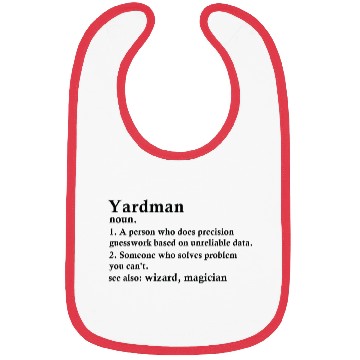 Discover Yardman Funny Definition Bibs