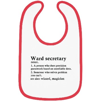 Discover Ward Secretary Funny Definition Bibs