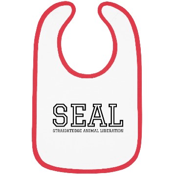 Discover SEAL Straight Edge Animal Liberation (black font) Bibs