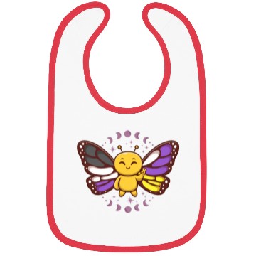 Discover Gender Non-Binary Monarch Butterfly Subtle Pride Bibs