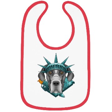 Discover Statue Of Liberty Great Dane 4th Of July Dog USA A Bibs