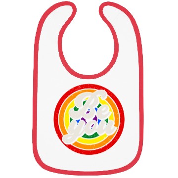 Discover Be You Pride LGBTQ Gay Ally Rainbow Retro Vintage Bibs