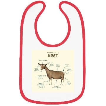 Discover anatomy of a goat greeting card Bibs