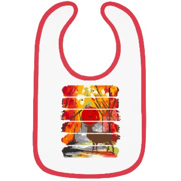 Discover Deer In The Forest With A Sunset Bibs