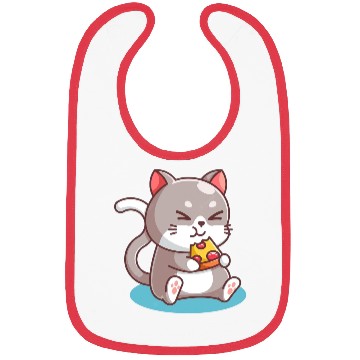 Discover Cat Eating A Pizza Bibs