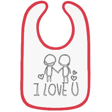 Discover valentines day i love you gay couple Bibs