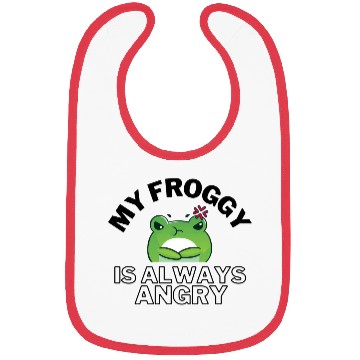 Discover Froggy Frog Is Always Angry Bibs