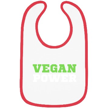 Discover VEGAN POWER (Green & White letters) Bibs