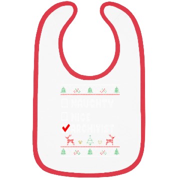 Discover Naughty Nice Archivist, Matching Christmas Group Bibs