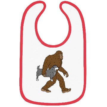 Discover Bigfoot Sasquatch Carrying Schnauzer Bibs