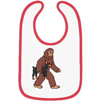Discover Bigfoot Sasquatch Carrying Doberman Bibs