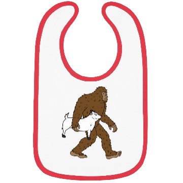 Discover Bigfoot Sasquatch Carrying Goat Bibs
