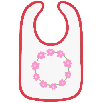 Discover circle symbol shape flowers pink nature Bibs
