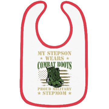 Discover My Stepson Wears Combat Boots Proud Military Step Bibs