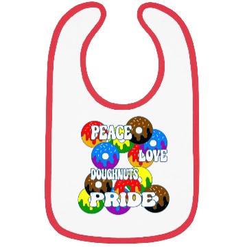 Discover Peace Love Doughnuts Pride - LGBTQ+ Bibs