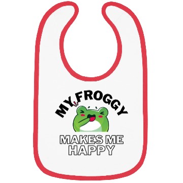 Discover Froggy Frog Makes Me Happy Bibs