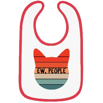 Discover Ew People Cat Retro Sunset Colors Bibs