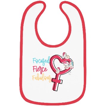 Discover Focused Fierce Fabulous sublimation Bibs