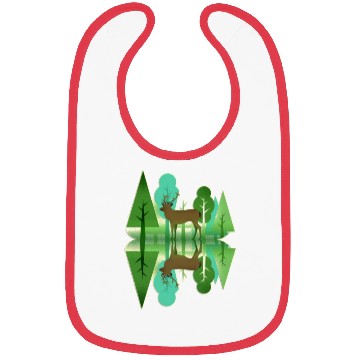 Discover Forest deer reflection Bibs
