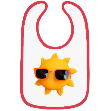 Discover Sun 3d summer yellow nature Bibs
