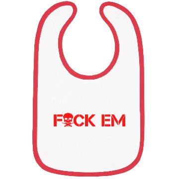 Discover F_CK EM | Skull Cross Machine Guns | Red design Bibs