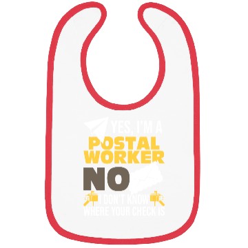 Discover Yes I'm A Postal Worker Postman Mailman Mail Bibs