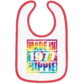 Discover Hippie Birthday 1977 Bibs