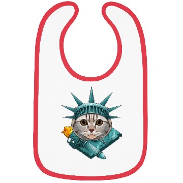 Discover Statue Of Liberty Scottish Fold 4th Of July Cat US Bibs