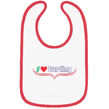 Discover i love curling Bibs