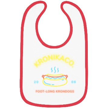 Discover Neon Light Glow Hot Dog Logo Bibs