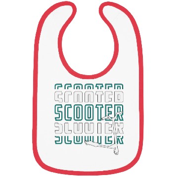Discover Scooter Driver E-Scooter Escooter Vintage Funny Bibs