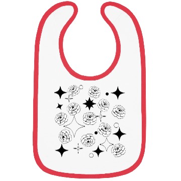 Discover Minimalist and celestial aesthetic flower design Bibs