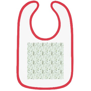 Discover Watercolor Botanical Greenery Pattern Bibs