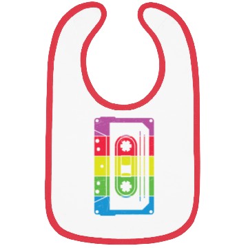 Discover Colorful Retro Cassette Tape Bibs