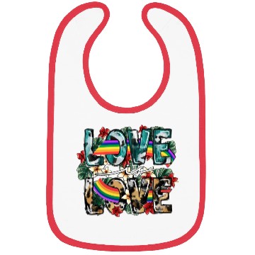 Discover Love is Love Bibs