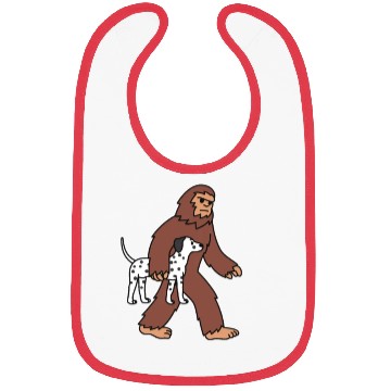 Discover Bigfoot Sasquatch Walking Dalmatian Bibs