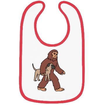 Discover Bigfoot Sasquatch Walking Bullmastiff Bibs