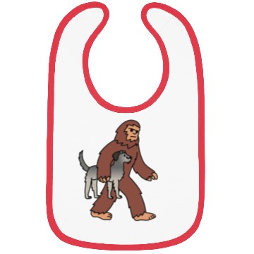 Discover Bigfoot Sasquatch Walking Irish Wolfhound Bibs