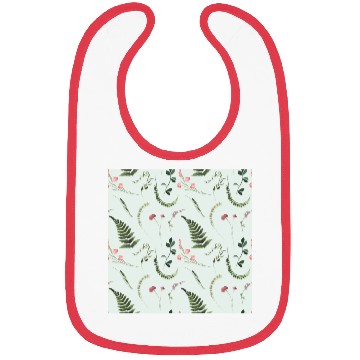 Discover Watercolor Wildflowers Botanical Pattern Bibs