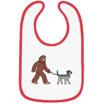 Discover Bigfoot Sasquatch Walking Irish Wolfhound Bibs