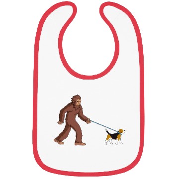 Discover Bigfoot Sasquatch Walking Beagle Bibs