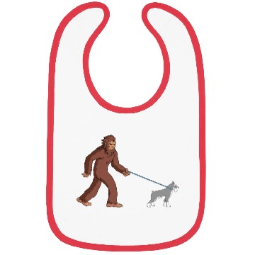 Discover Bigfoot Sasquatch Walking Schnauzer Bibs