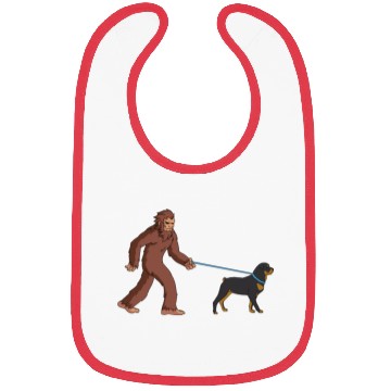 Discover Bigfoot Sasquatch Walking Rottweiler Bibs