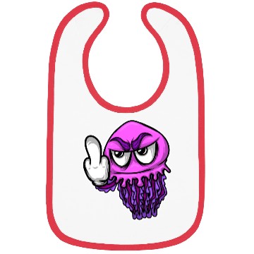 Discover Jelly Fish Middle Finger Jellyfish Bibs