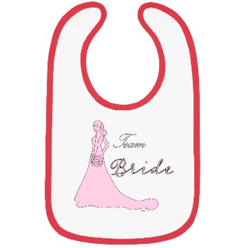 Discover team bride pink silhouette bachelorette party Bibs